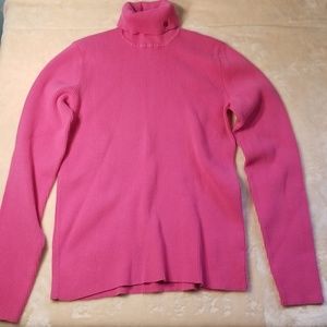 Pink turtleneck sweater
